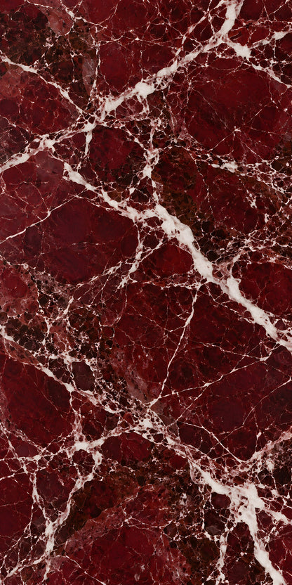 Rosso Levanto Red Marble fridge wrap full design