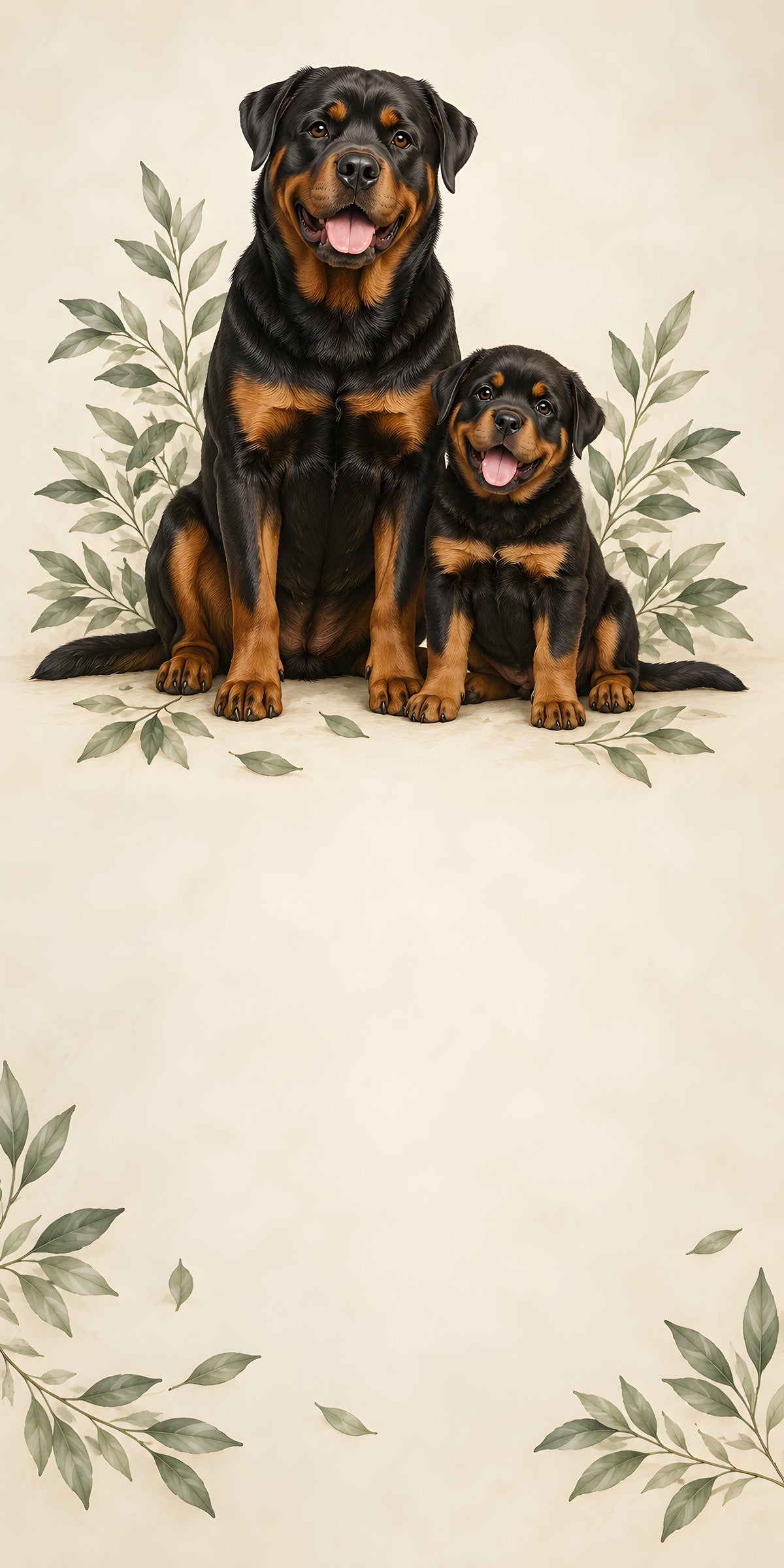 Rottweilers fridge wrap full design