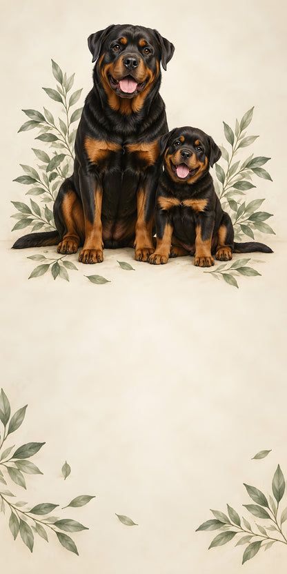 Rottweilers fridge wrap full design