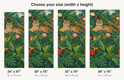Rousseau-Inspired Jungle fridge wrap available sizes 24, 30, 33 and 36 inch