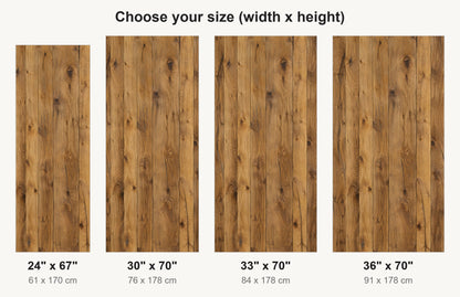 Rustic Wood Planks fridge wrap available sizes 24, 30, 33 and 36 inch