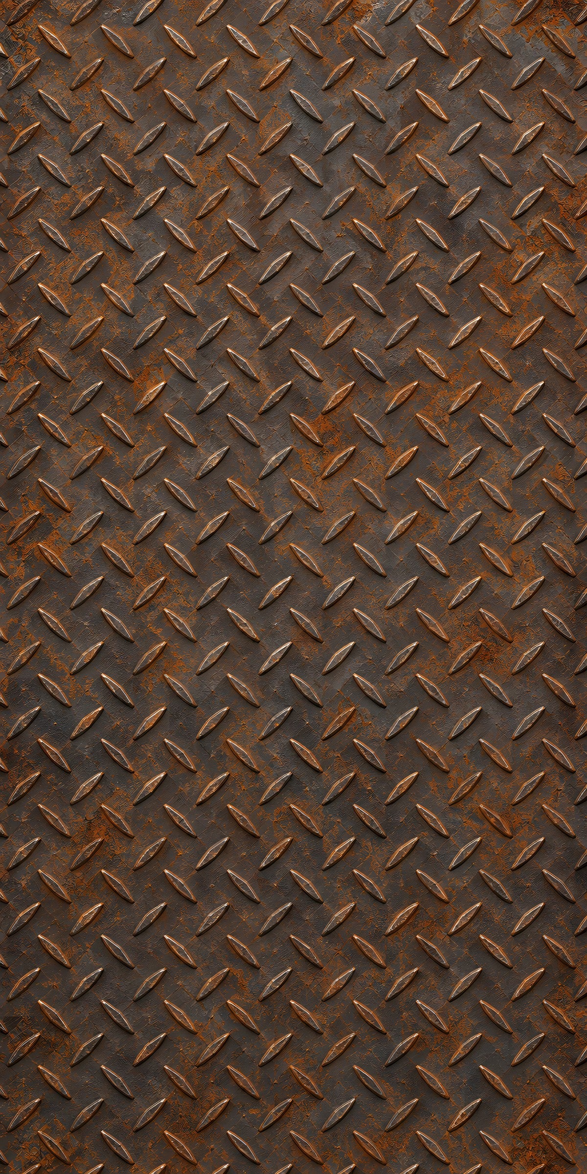 Rusty Diamond Plate fridge wrap full design