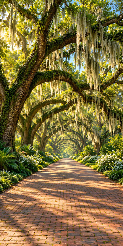 Savannah Oaks & Spanish Moss fridge wrap full design