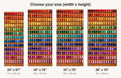 Sewing Thread Spool Wall fridge wrap available sizes 24, 30, 33 and 36 inch