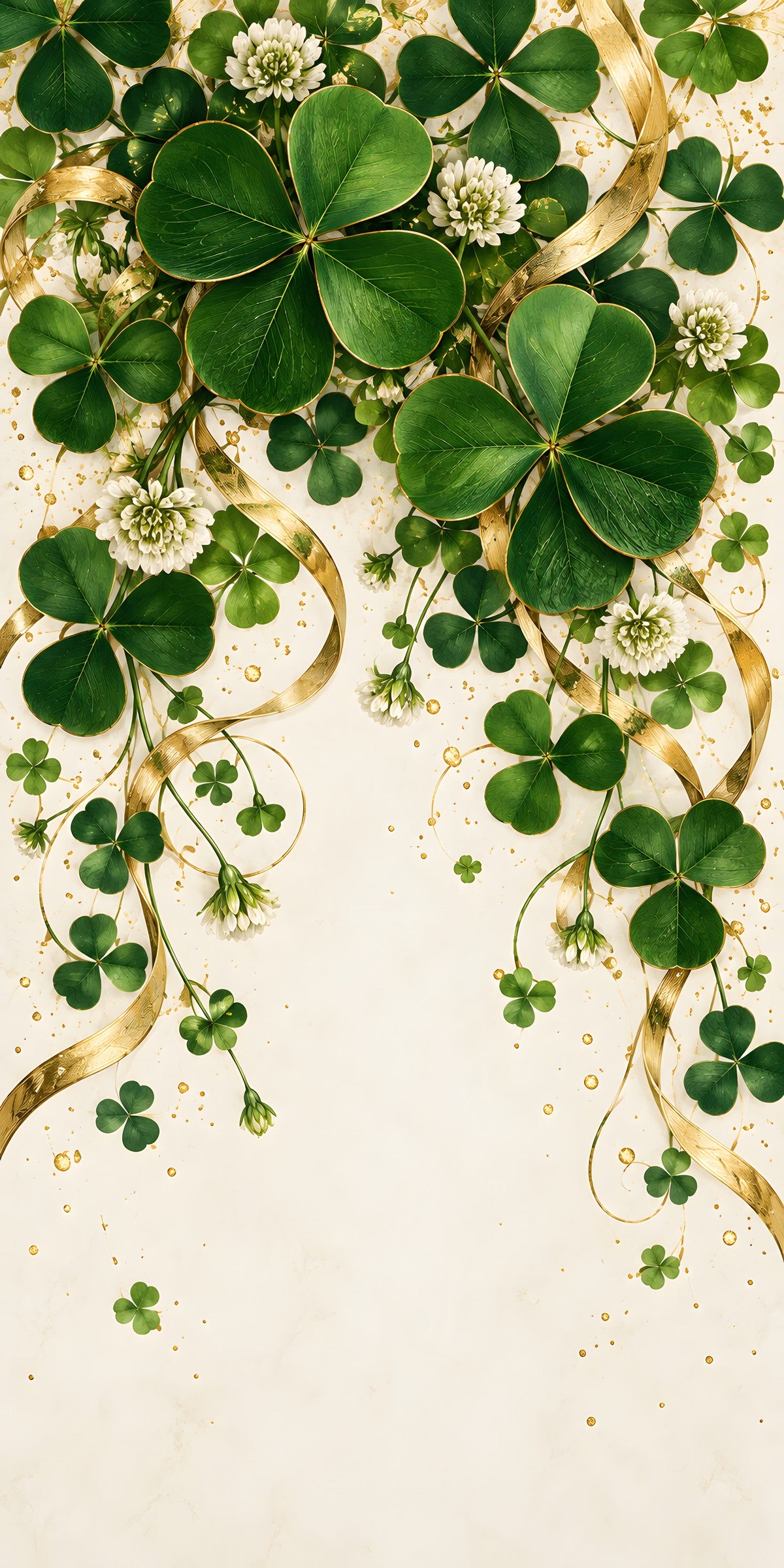 Shamrocks & Gold fridge wrap full design