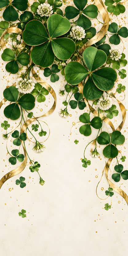 Shamrocks & Gold fridge wrap full design