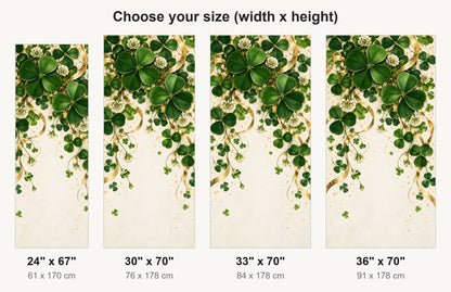 Shamrocks & Gold fridge wrap available sizes 24, 30, 33 and 36 inch