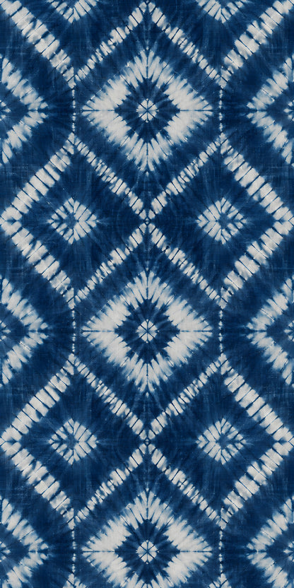 Shibori Indigo Tie-Dye fridge wrap full design
