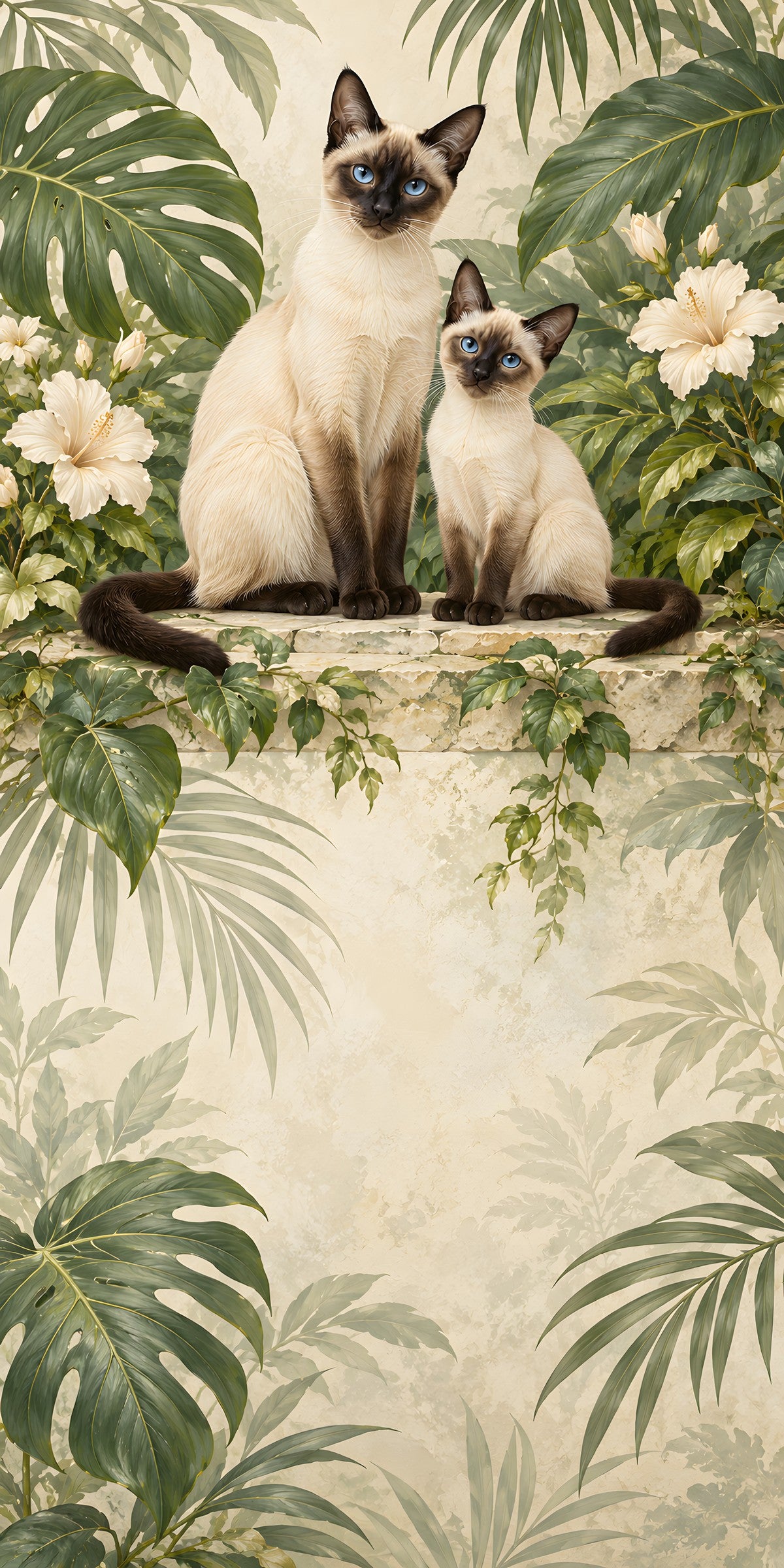 Siamese Cats fridge wrap full design