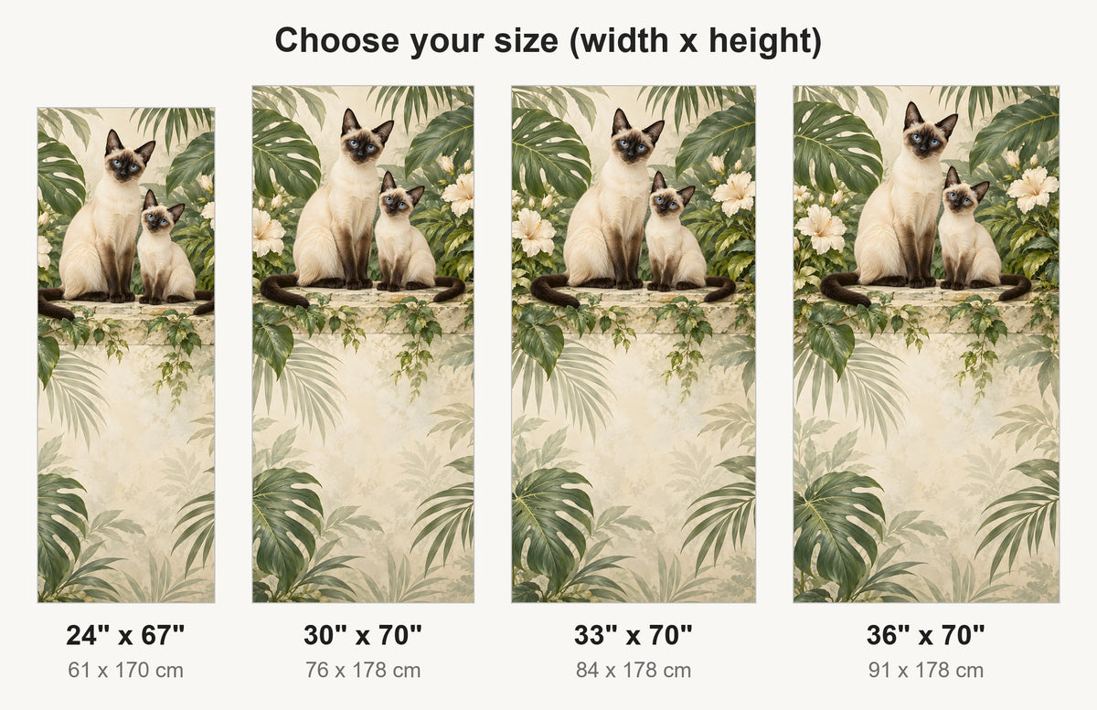 Siamese Cats fridge wrap available sizes 24, 30, 33 and 36 inch