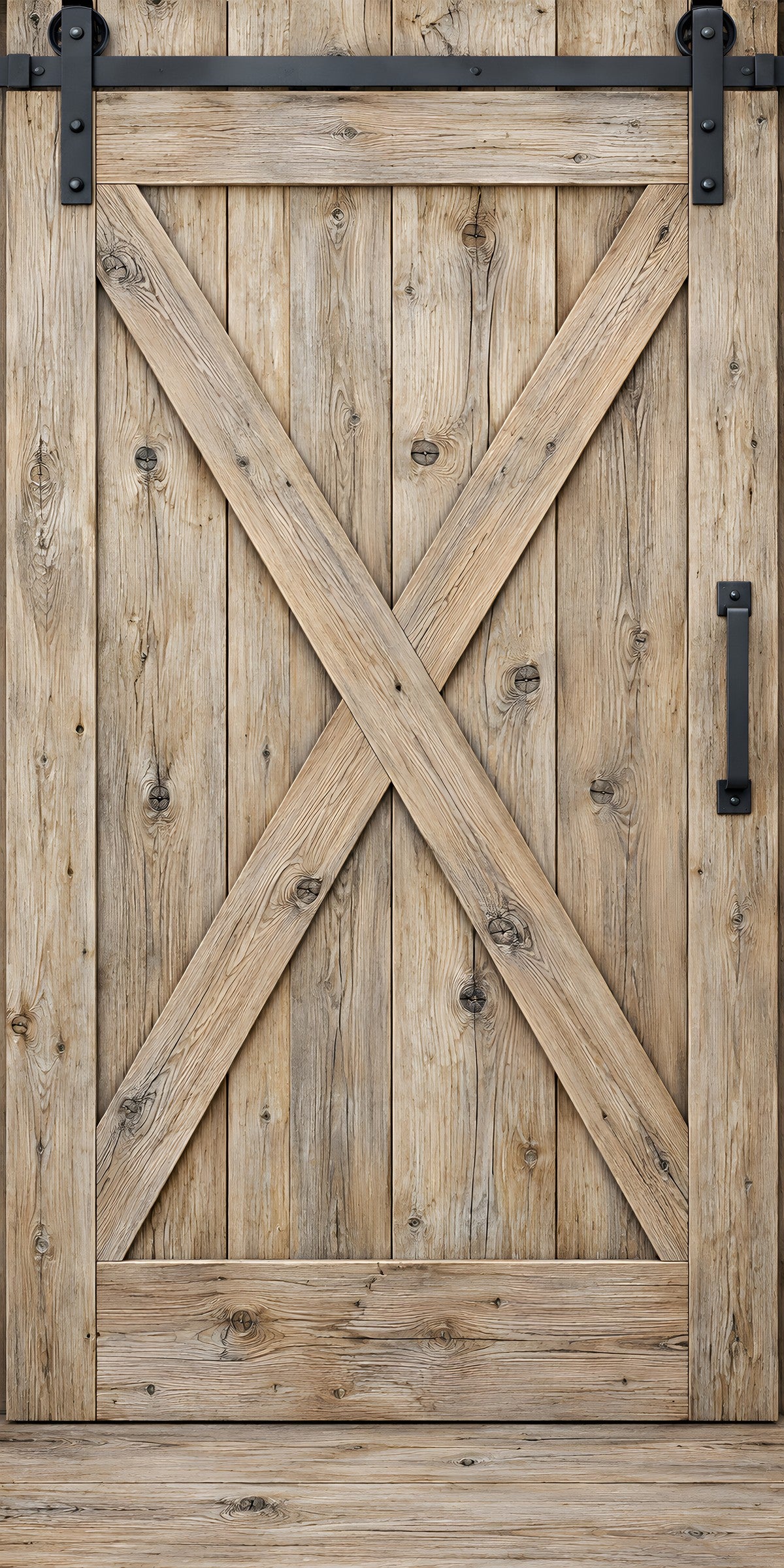 Sliding Barn Door fridge wrap full design