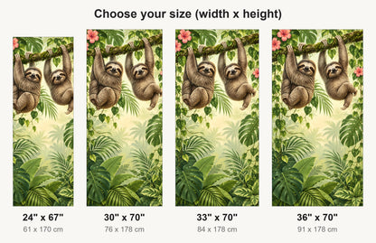 Sloths fridge wrap available sizes 24, 30, 33 and 36 inch