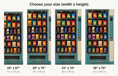Snack Vending Machine fridge wrap available sizes 24, 30, 33 and 36 inch