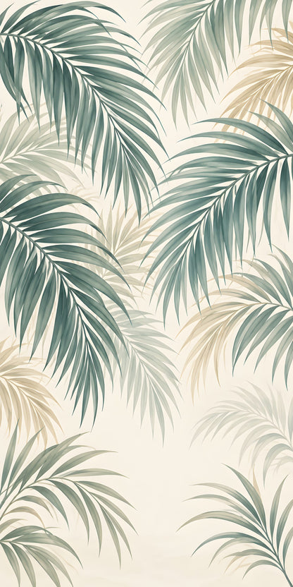 Soft Palm Leaves fridge wrap full design