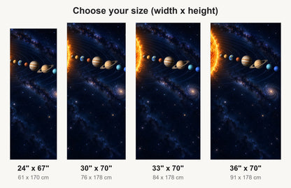 Solar System fridge wrap available sizes 24, 30, 33 and 36 inch