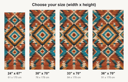 Southwestern Aztec fridge wrap available sizes 24, 30, 33 and 36 inch