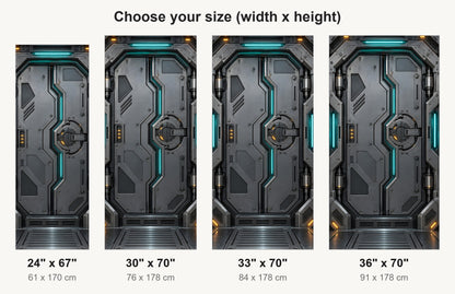 Spaceship Airlock Door fridge wrap available sizes 24, 30, 33 and 36 inch