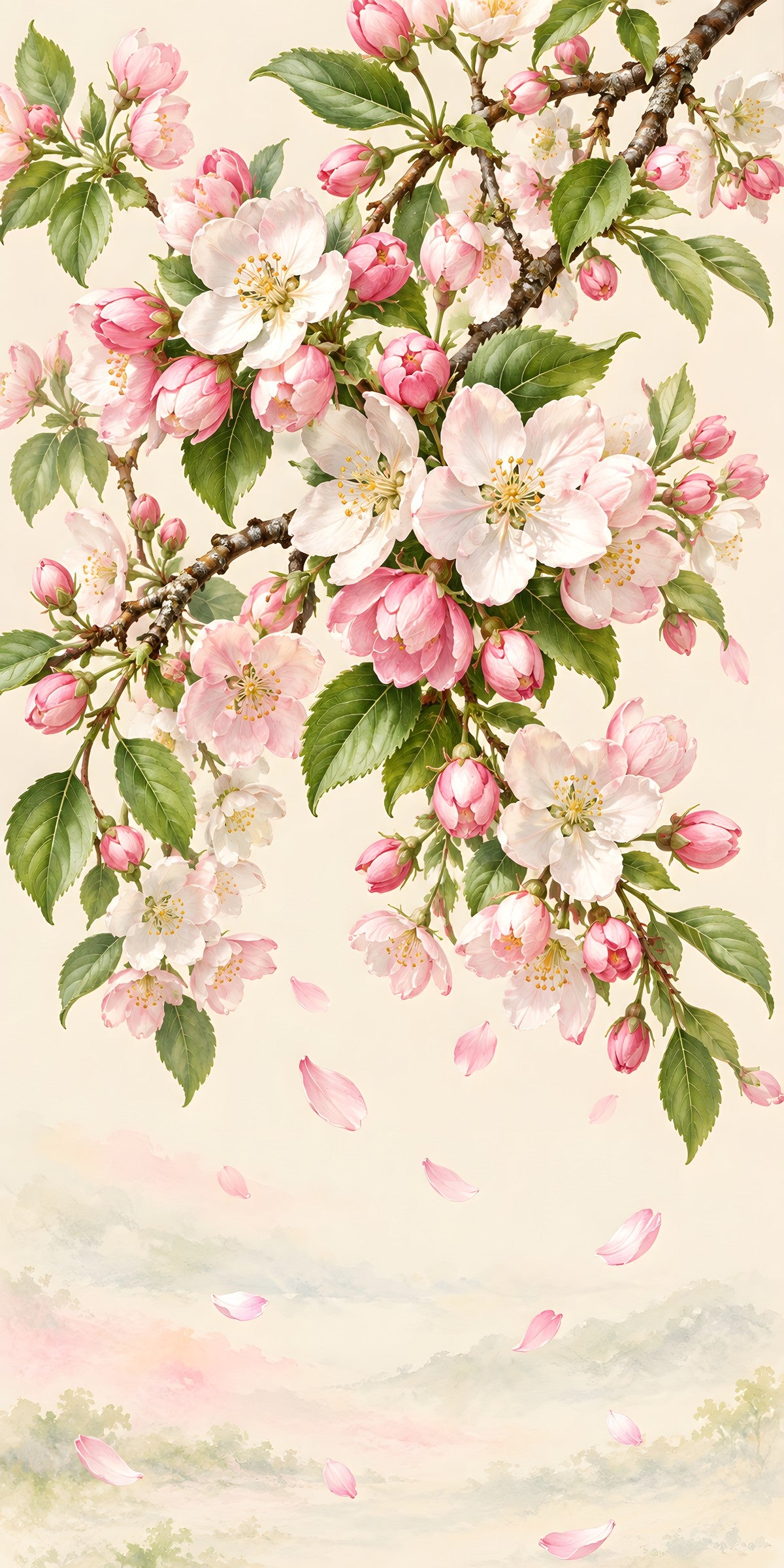 Spring Blossoms fridge wrap full design