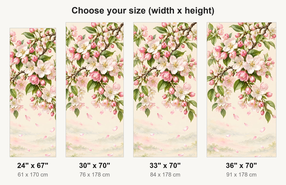 Spring Blossoms fridge wrap available sizes 24, 30, 33 and 36 inch