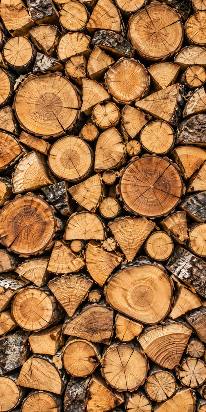 Stacked Firewood fridge wrap full design