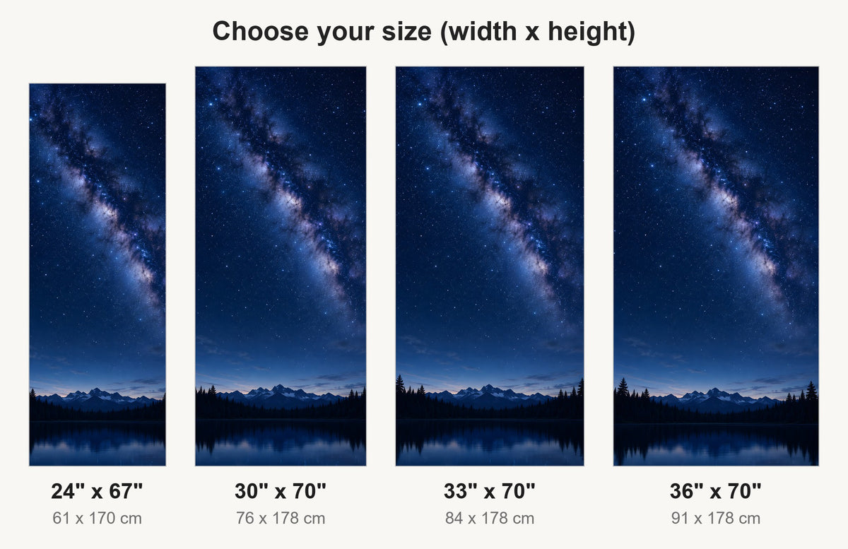 Starry Night Sky fridge wrap available sizes 24, 30, 33 and 36 inch