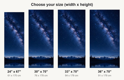 Starry Night Sky fridge wrap available sizes 24, 30, 33 and 36 inch