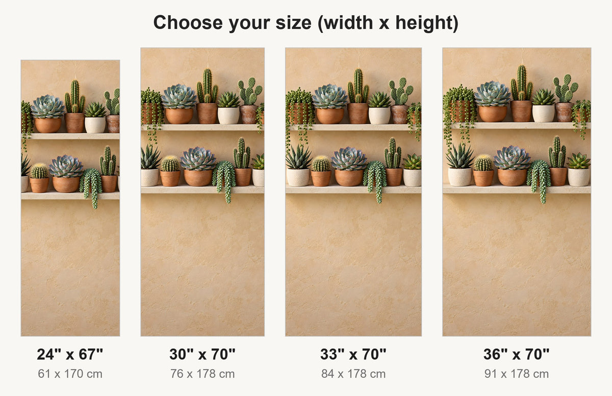 Succulent Shelves fridge wrap available sizes 24, 30, 33 and 36 inch