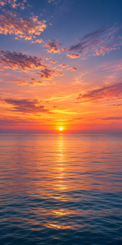 Sunset over the Sea fridge wrap full design