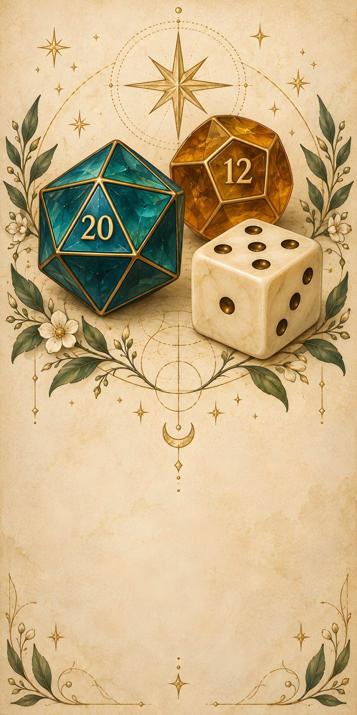 Tabletop RPG Dice fridge wrap full design