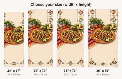 Taco Fiesta fridge wrap available sizes 24, 30, 33 and 36 inch