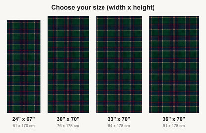 Tartan Plaid fridge wrap available sizes 24, 30, 33 and 36 inch