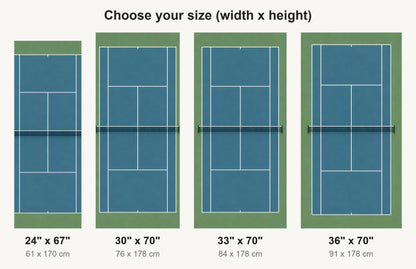Tennis Court fridge wrap available sizes 24, 30, 33 and 36 inch
