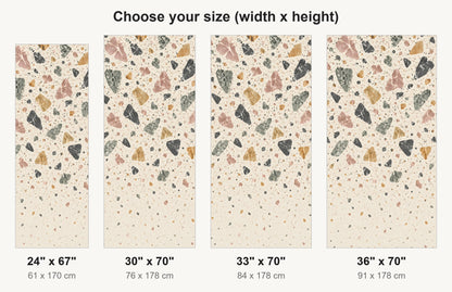 Terrazzo fridge wrap available sizes 24, 30, 33 and 36 inch