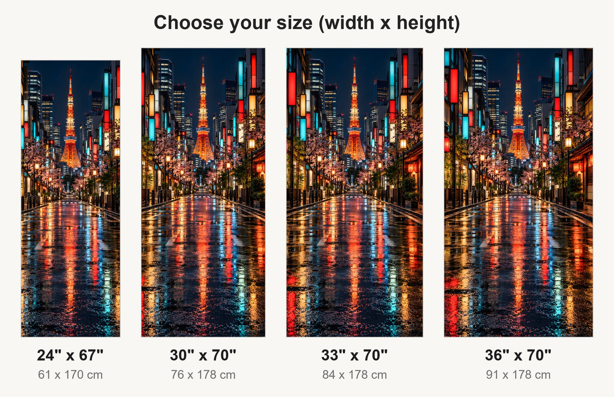 Tokyo Night fridge wrap available sizes 24, 30, 33 and 36 inch
