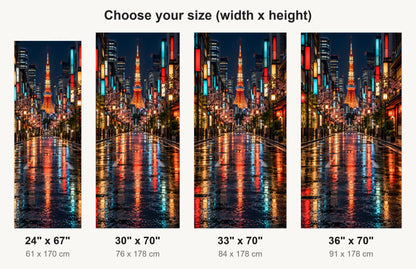 Tokyo Night fridge wrap available sizes 24, 30, 33 and 36 inch