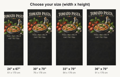 Tomato Pasta Chalkboard fridge wrap available sizes 24, 30, 33 and 36 inch