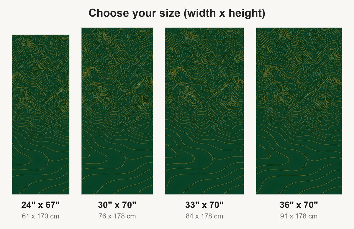 Topographic Map Lines fridge wrap available sizes 24, 30, 33 and 36 inch