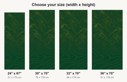Topographic Map Lines fridge wrap available sizes 24, 30, 33 and 36 inch