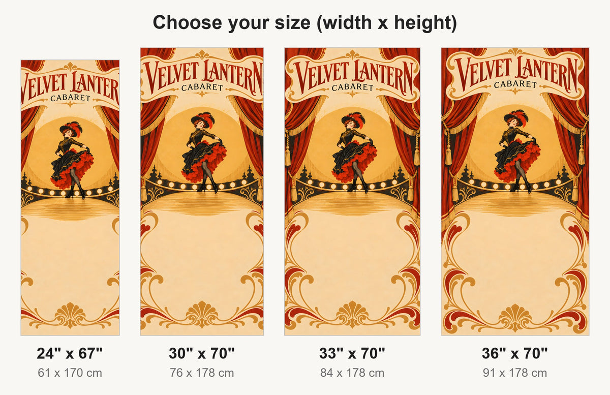 Toulouse-Lautrec-Inspired Cabaret Poster fridge wrap available sizes 24, 30, 33 and 36 inch