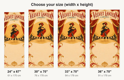 Toulouse-Lautrec-Inspired Cabaret Poster fridge wrap available sizes 24, 30, 33 and 36 inch