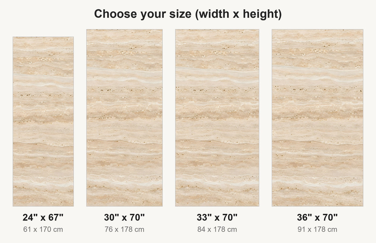 Travertine fridge wrap available sizes 24, 30, 33 and 36 inch