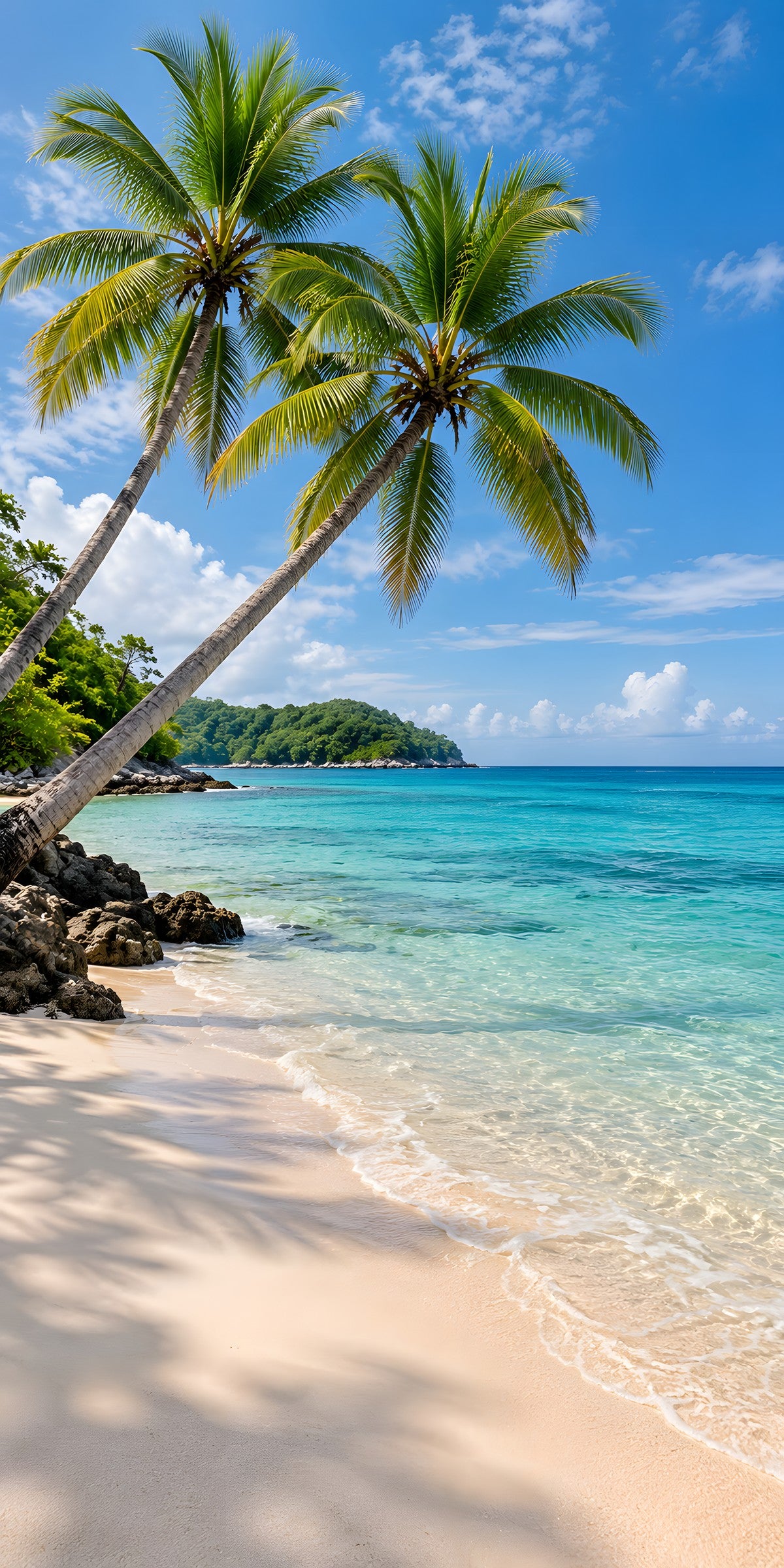 Tropical Beach fridge wrap full design
