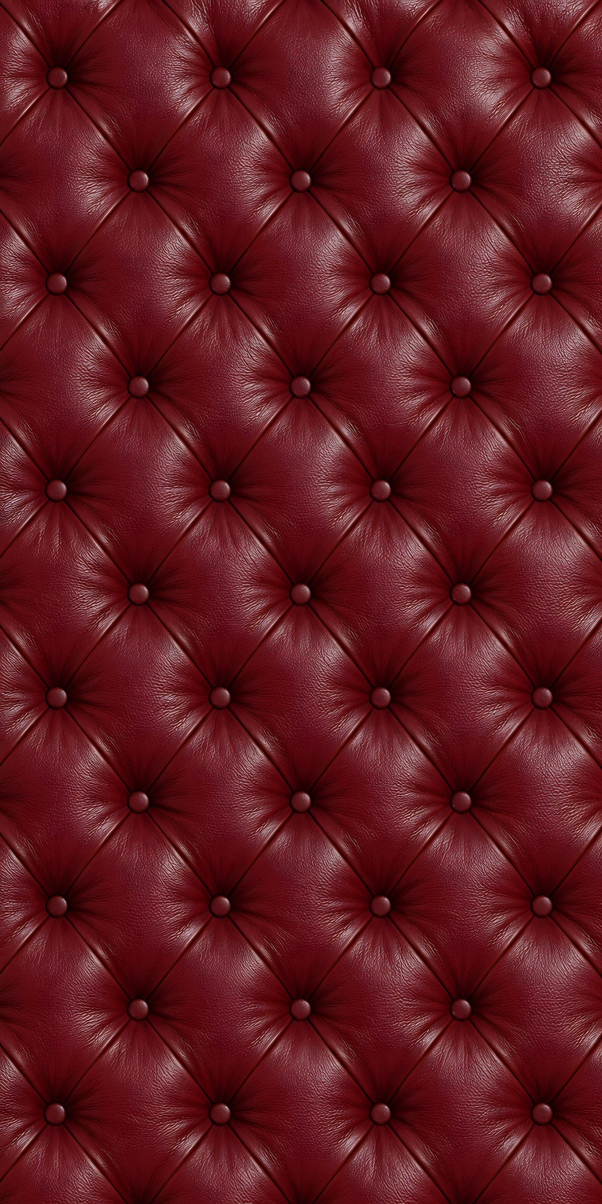 Tufted Burgundy Leather fridge wrap full design