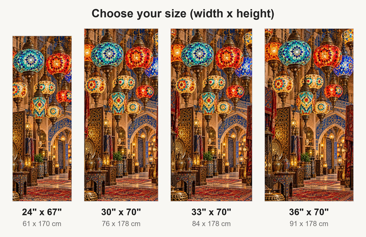Turkish Mosaic Lamps fridge wrap available sizes 24, 30, 33 and 36 inch