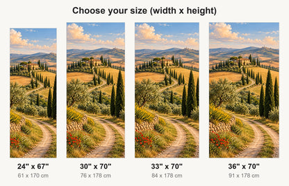 Tuscan Cypress Hills fridge wrap available sizes 24, 30, 33 and 36 inch