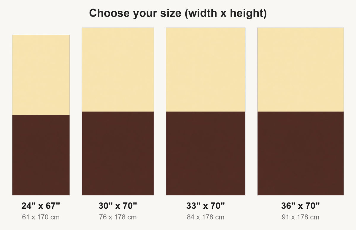 Two-Tone Chocolate & Butter fridge wrap available sizes 24, 30, 33 and 36 inch