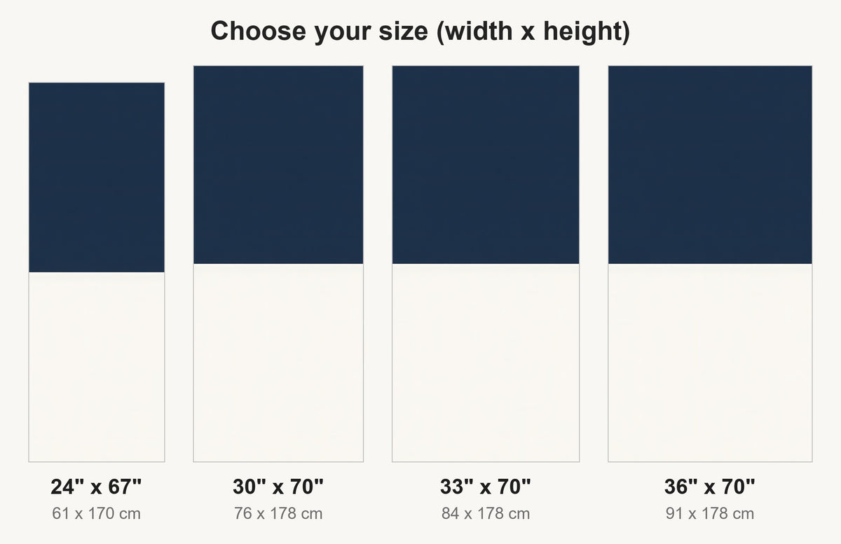 Two-Tone Navy & White fridge wrap available sizes 24, 30, 33 and 36 inch