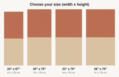 Two-Tone Terracotta & Sand fridge wrap available sizes 24, 30, 33 and 36 inch