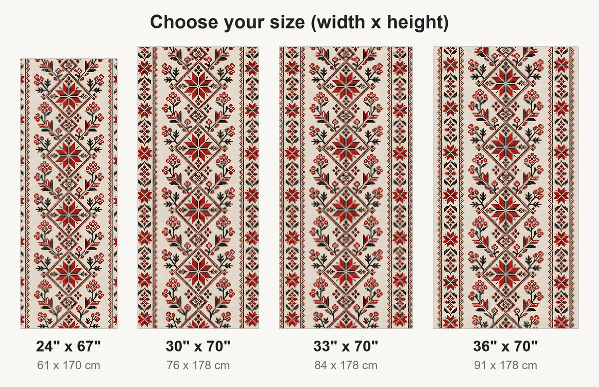 Ukrainian Embroidery fridge wrap available sizes 24, 30, 33 and 36 inch