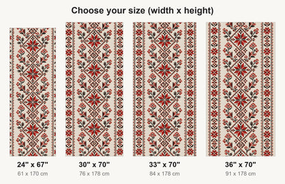 Ukrainian Embroidery fridge wrap available sizes 24, 30, 33 and 36 inch